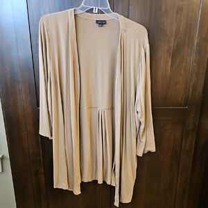Women's Tan Open Front Cardigan